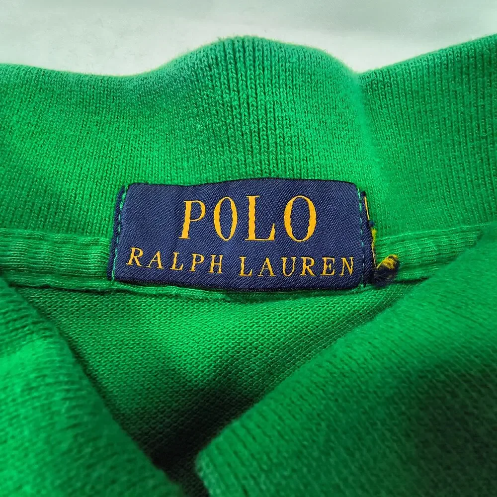 Polo Ralph Lauren Triple Pony Collared Polo Shirt Mens Size Extra Large XL Green